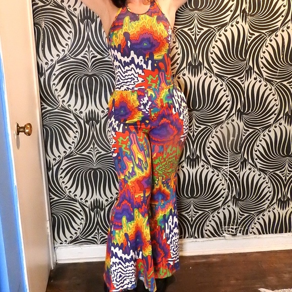 FASHION WH0RE Trippy Island Jumpsuit Size 8/10 - Picture 4 of 7